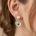 Pearl and Heart Earrings