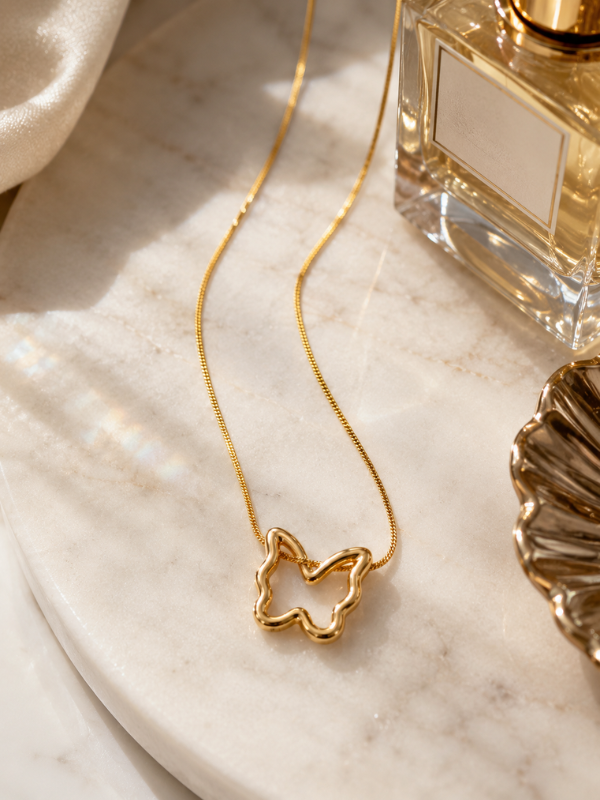 Butterfly 18K Gold Plated Necklace