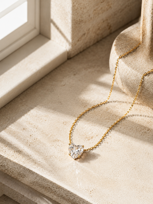 Luminous Heart 18K Gold Plated Necklace