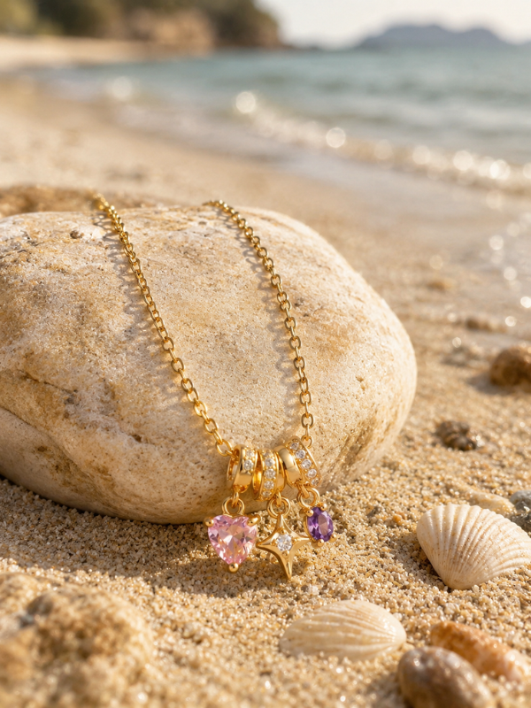 Celestara Charm 18K Gold Plated Necklace