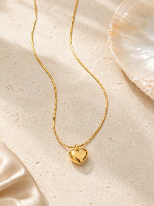 Heart  Pendant  18K Gold Plated Nacklace