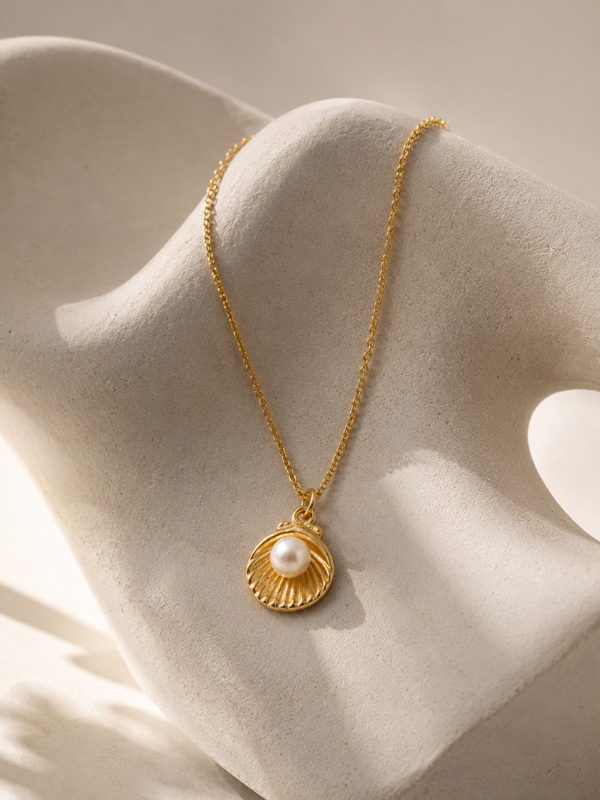 Pearl Shell 18K Gold Plated Necklace