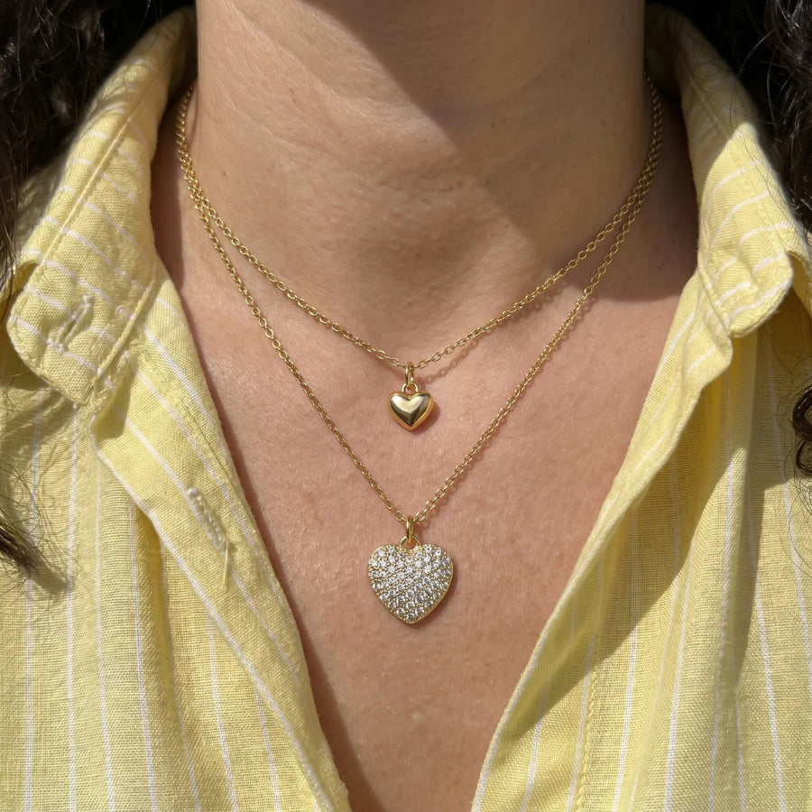 Love Heart Double Layer Necklace