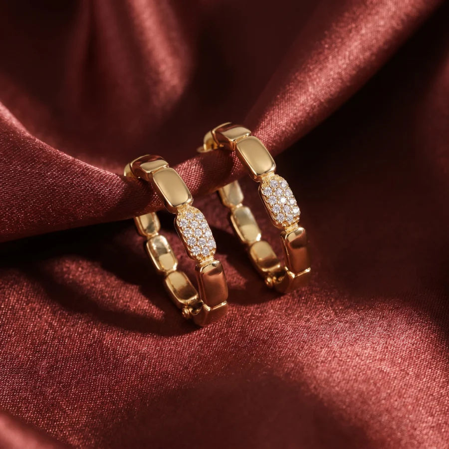Carved Classic Hoops Earring