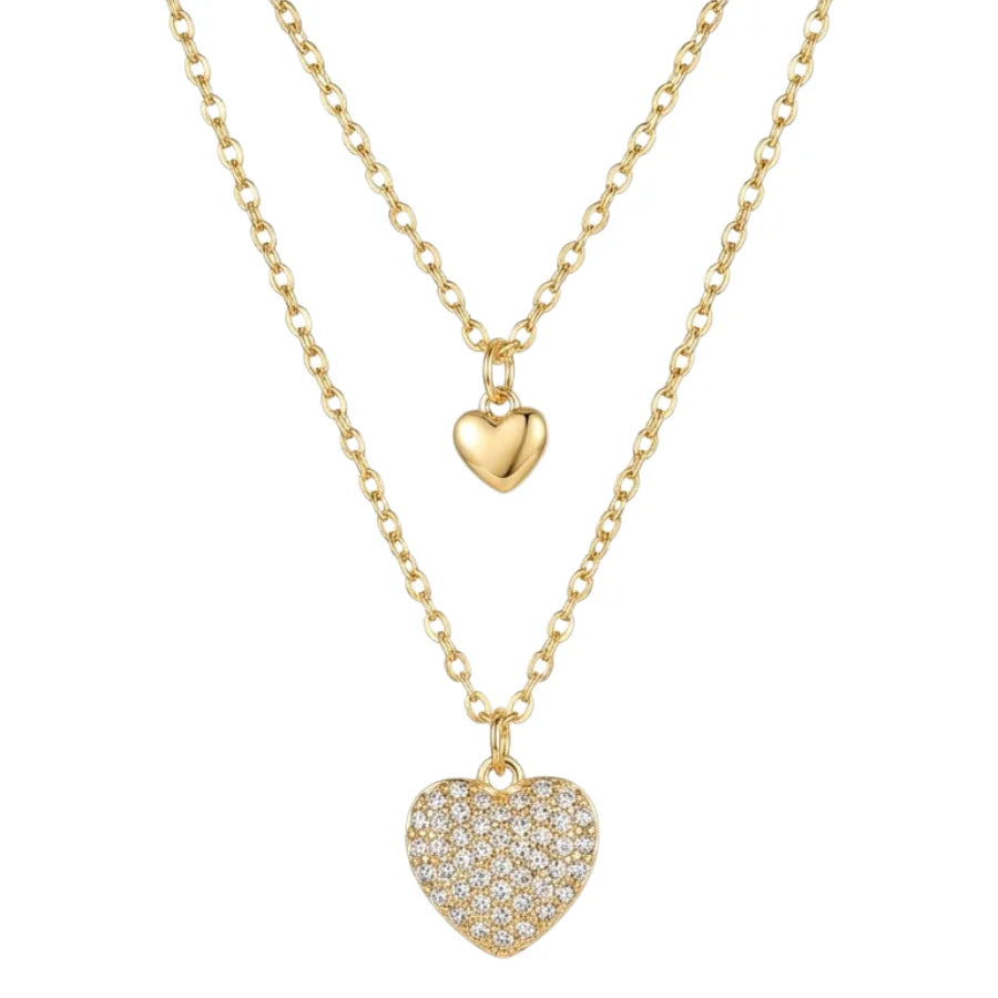 Love Heart Double Layer Necklace