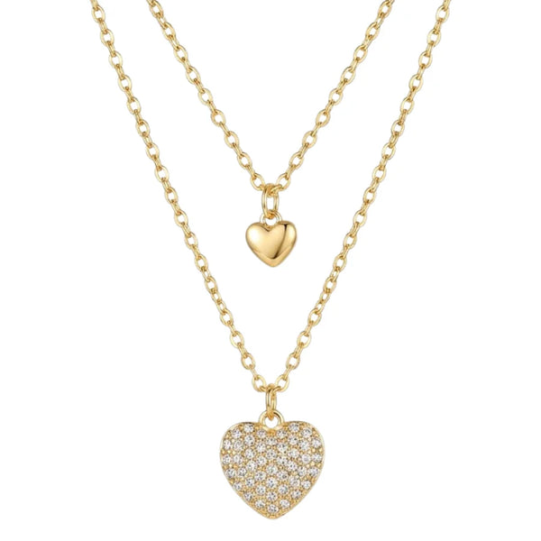 Love Heart Double Layer Necklace