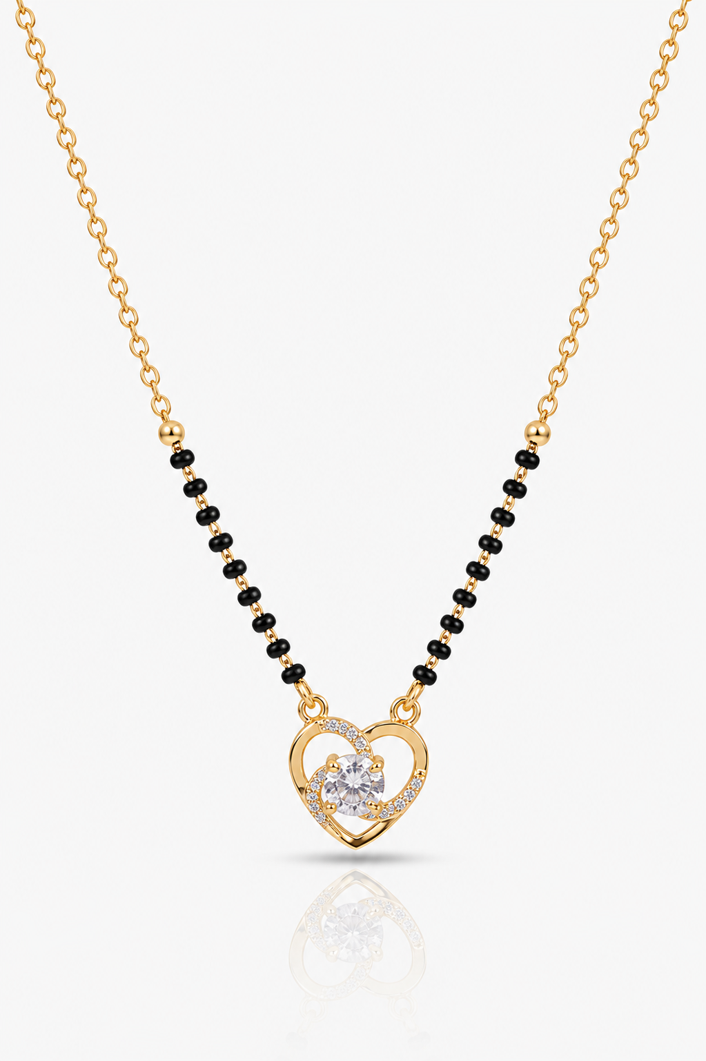 Heart Shape 18K Gold Plated Mangalsutra